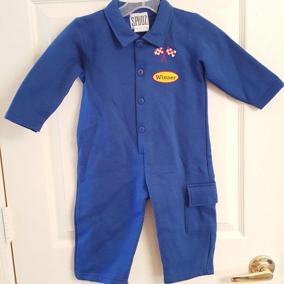 Kids JUMPSUIT Fleece STOCK CAR Winner NWT Designer Kids Wear Sweet Potatoes - Picture 2 of 3